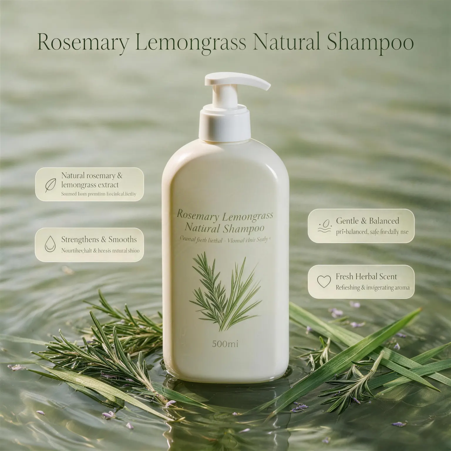 Rosemary Lemongrass Natural Shampoo